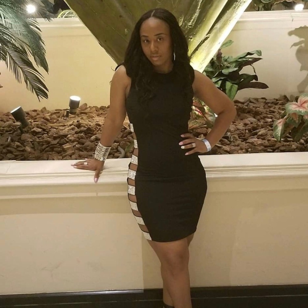 Star Studded Black Mini Dress!